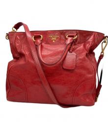 PRADA（プラダ）の古着「ヴィッテロシャイン2wayバッグ」｜レッド