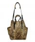JIMMY CHOO (ジミーチュウ) パイソンレザーバッグ ブラウン：25000円