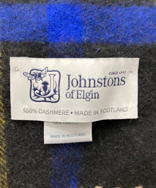 JOHNSTONS OF ELGIN（ジョンストンズ オブ エルガン）JOHNSTONS OF ELGIN (ジョンストンズ オブ エルガン) 大判カシミヤタータンチェックストール レッドの古着・服飾アイテム