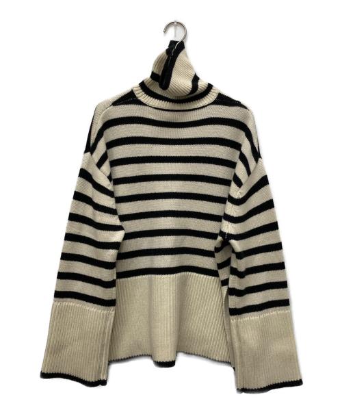 toteme（トーテム）toteme (トーテム) ボーダーニット ベージュ×ブラック サイズ:XSの古着・服飾アイテム