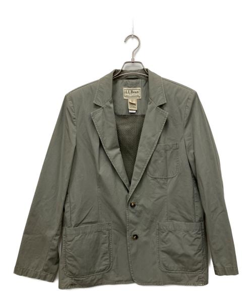L.L.Bean（エルエルビーン）L.L.Bean (エルエルビーン) 00ｓエルボーパッチサファリジャケット オリーブ サイズ:40の古着・服飾アイテム