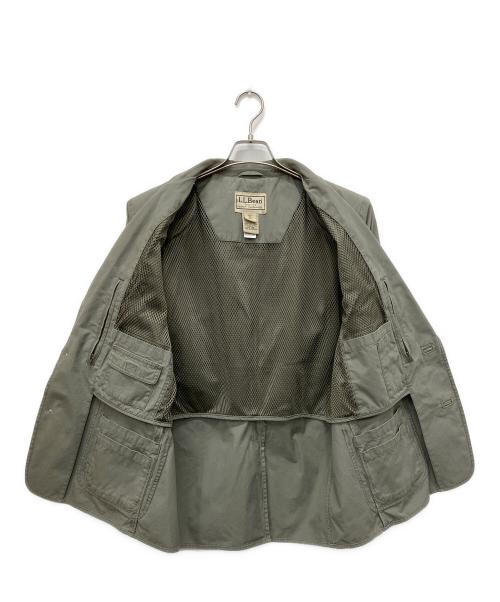L.L.Bean（エルエルビーン）L.L.Bean (エルエルビーン) 00ｓエルボーパッチサファリジャケット オリーブ サイズ:40の古着・服飾アイテム