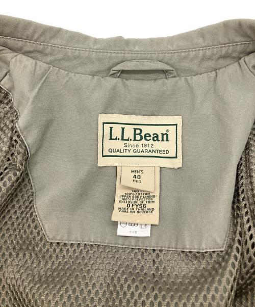 L.L.Bean（エルエルビーン）L.L.Bean (エルエルビーン) 00ｓエルボーパッチサファリジャケット オリーブ サイズ:40の古着・服飾アイテム