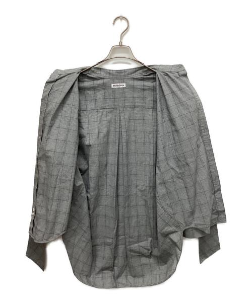 BALENCIAGA（バレンシアガ）BALENCIAGA (バレンシアガ) ニュースィングチェックシャツ グレー サイズ:32の古着・服飾アイテム