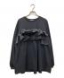 UNITED ARROWS TOKYO（ユナイテッドアローズトウキョウ）の古着「リボン コンビ パフスリーブ カットソー」｜ブラック