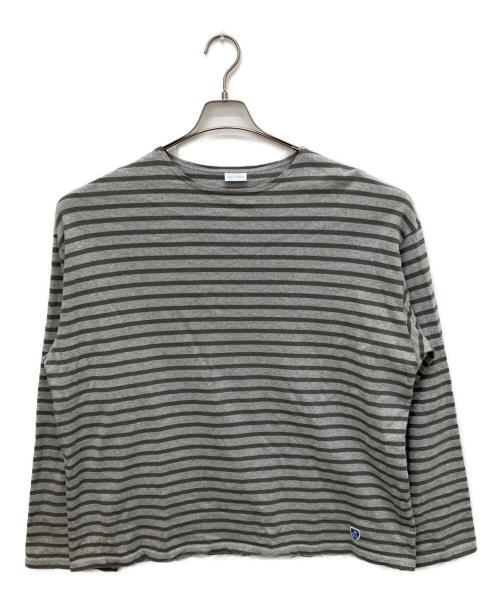 ORCIVAL（オーシバル）ORCIVAL (オーシバル) バスクシャツ グレー サイズ:５の古着・服飾アイテム