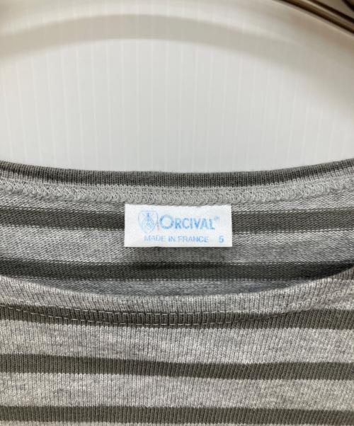 ORCIVAL（オーシバル）ORCIVAL (オーシバル) バスクシャツ グレー サイズ:５の古着・服飾アイテム