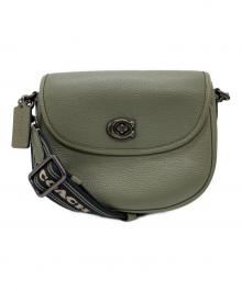 COACH（コーチ）の古着「ウィロウサドルバッグ」｜グリーン