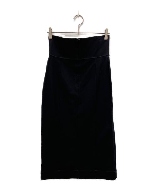 DOLCE & GABBANA（ドルチェ＆ガッバーナ）DOLCE & GABBANA (ドルチェ＆ガッバーナ) ロゴ金具ウールスカート ブラック サイズ:42の古着・服飾アイテム