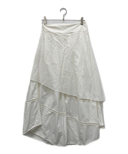 BRUNELLO CUCINELLI（ブルネロクチネリ）BRUNELLO CUCINELLI (ブルネロクチネリ) はしごレーススカート ホワイト サイズ:42の古着・服飾アイテム