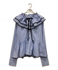 MAISON SPECIAL（メゾンスペシャル）の古着「Edge Trim Ruffle Shirt」｜ブルー