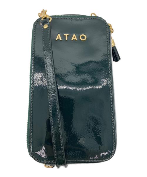 ATAO（アタオ）ATAO (アタオ) パテントレザー2WAYバッグ グリーンの古着・服飾アイテム