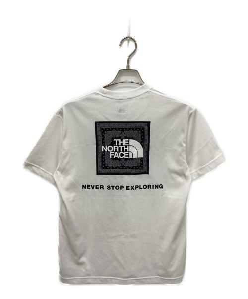 THE NORTH FACE（ザ ノース フェイス）THE NORTH FACE (ザ ノース フェイス) S/S Bandana SQUARE Logo TEE ホワイト サイズ:Mの古着・服飾アイテム
