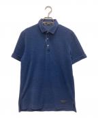 BLACK LABEL CRESTBRIDGEブラックレーベル クレストブリッジ）の古着「パイル地ポロシャツ」｜ネイビー