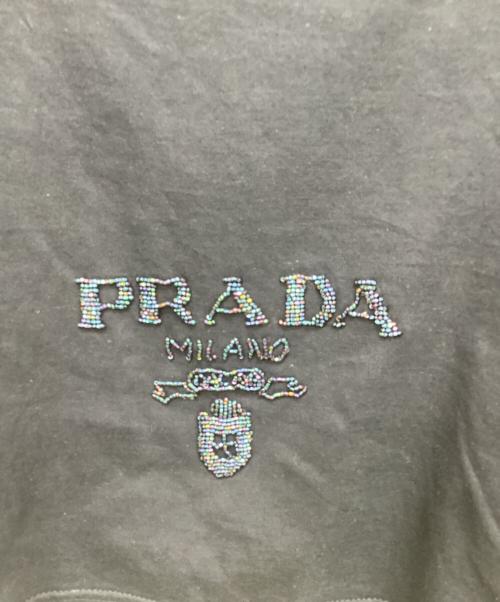 PRADA（プラダ）PRADA (プラダ) アンクルビーズロゴカットソー ネイビー サイズ:M 未使用品の古着・服飾アイテム