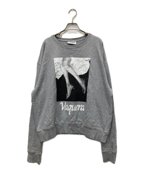 VAQUERA（ヴァケラ）Vaquera (ヴァケラ) プリントスウェット グレー サイズ:Sの古着・服飾アイテム