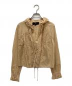 tricot COMME des GARCONSトリココムデギャルソン）の古着「カットワークフリルシャツ」｜ブラウン