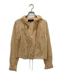 tricot COMME des GARCONS（トリココムデギャルソン）の古着「カットワークフリルシャツ」｜ブラウン
