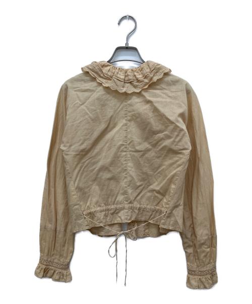tricot COMME des GARCONS（トリココムデギャルソン）tricot COMME des GARCONS (トリココムデギャルソン) カットワークフリルシャツ ブラウン サイズ:Sの古着・服飾アイテム