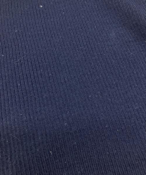 PRADA（プラダ）PRADA (プラダ) ハーフジップS/Sニット ネイビー サイズ:40の古着・服飾アイテム