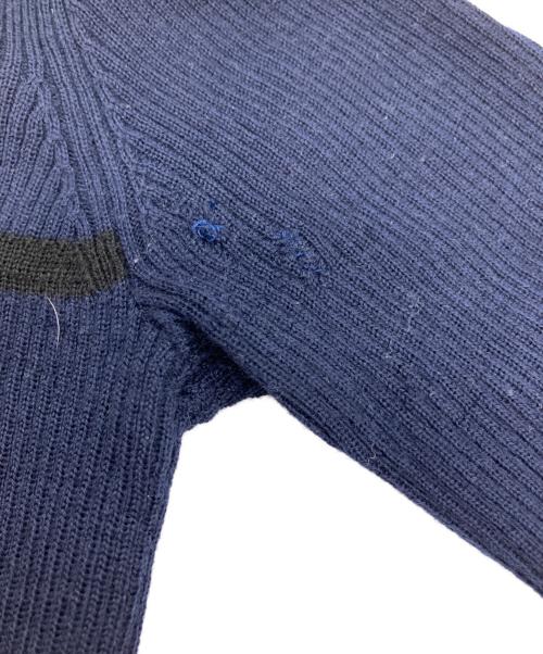 PRADA（プラダ）PRADA (プラダ) ハーフジップS/Sニット ネイビー サイズ:40の古着・服飾アイテム