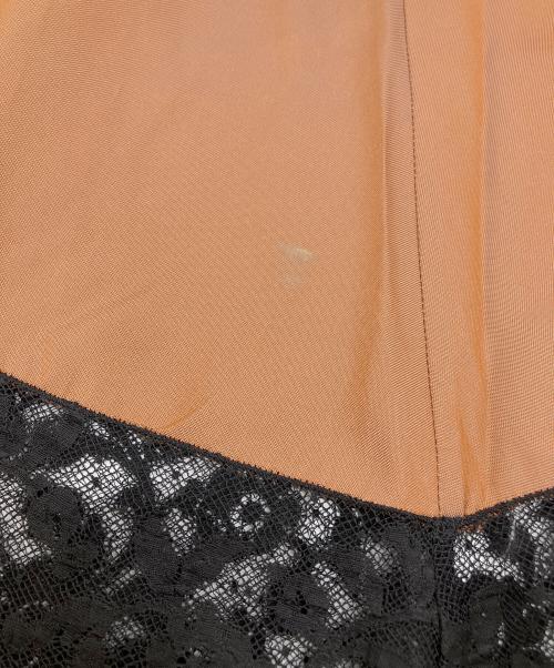 MIU MIU（ミュウミュウ）MIU MIU (ミュウミュウ) レースキャミソールワンピース ブラウン サイズ:42の古着・服飾アイテム