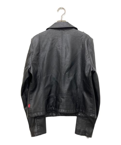 LEVI'S（リーバイス）LEVI'S (リーバイス) フェイクレザーダブルライダースジャケット ブラック サイズ:Lの古着・服飾アイテム