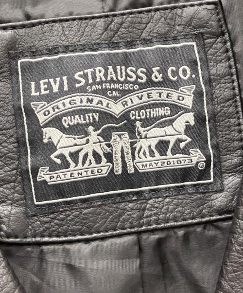 LEVI'S（リーバイス）LEVI'S (リーバイス) フェイクレザーダブルライダースジャケット ブラック サイズ:Lの古着・服飾アイテム