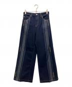 EMPORIO ARMANIエンポリオアルマーニ）の古着「J14 Regular Fit ストライプデニムパンツ」｜インディゴ