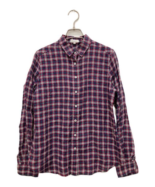 MACKINTOSH PHILOSOPHY（マッキントッシュ フィロソフィー）MACKINTOSH PHILOSOPHY (マッキントッシュ フィロソフィー) リネンチェックシャツ レッド×ネイビー サイズ:36の古着・服飾アイテム