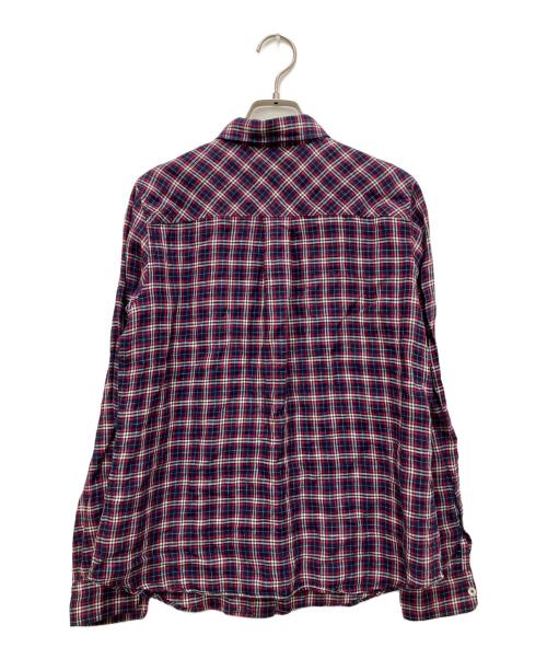 MACKINTOSH PHILOSOPHY（マッキントッシュ フィロソフィー）MACKINTOSH PHILOSOPHY (マッキントッシュ フィロソフィー) リネンチェックシャツ レッド×ネイビー サイズ:36の古着・服飾アイテム