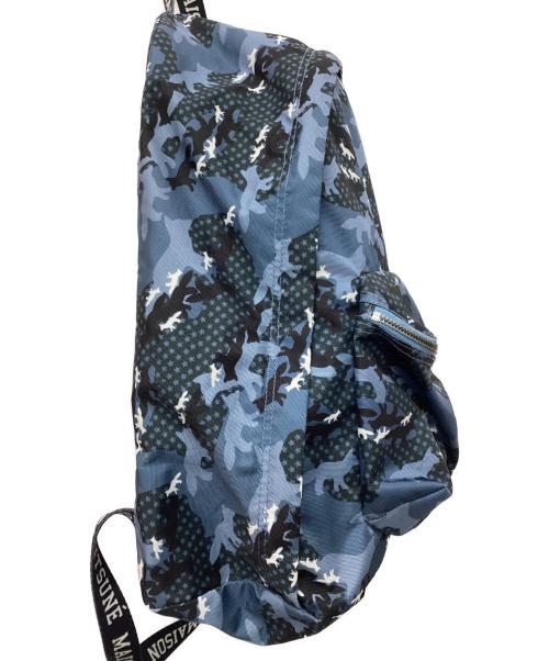 EASTPAK（イーストパック）EASTPAK (イーストパック) MAISON KITUNE (メゾンキツネ) Camo Fox backpack ブルーの古着・服飾アイテム
