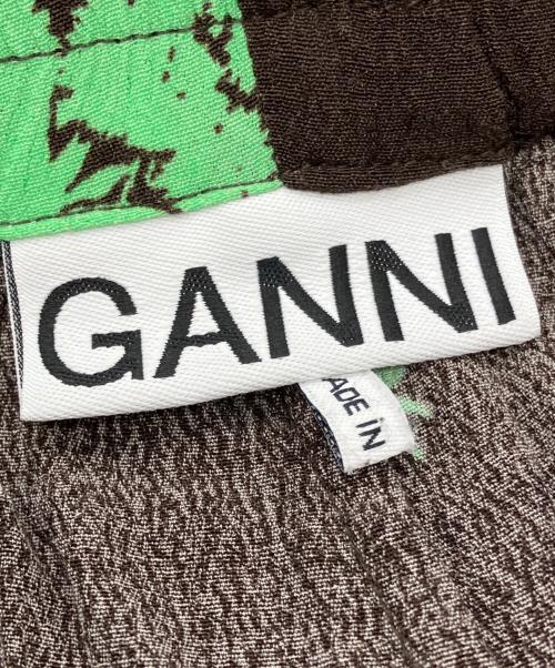 GARNI（ガルニ）GARNI (ガルニ) フラワープリントレーヨンパンツ ブラウン サイズ:XSの古着・服飾アイテム