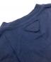 中古・古着 PRADA (プラダ) バックトライアングルロゴVネックTシャツ ネイビー サイズ:L：5000円
