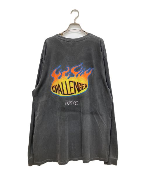 CHALLENGER（チャレンジャー）CHALLENGER (チャレンジャー) L/S FIREBALL TEE ブラック サイズ:XLの古着・服飾アイテム