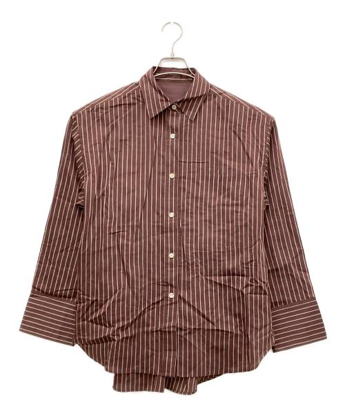 Adam et Rope（アダム エ ロペ）Adam et Rope (アダム エ ロペ) バックベルテッドシャツ ブラウン サイズ:Free 未使用品の古着・服飾アイテム