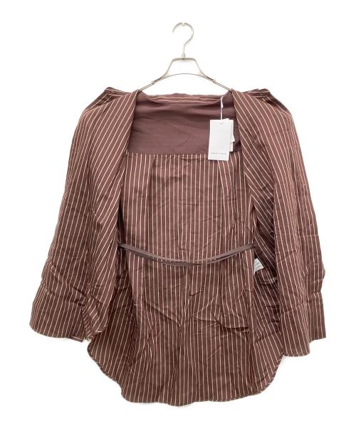 Adam et Rope（アダム エ ロペ）Adam et Rope (アダム エ ロペ) バックベルテッドシャツ ブラウン サイズ:Free 未使用品の古着・服飾アイテム