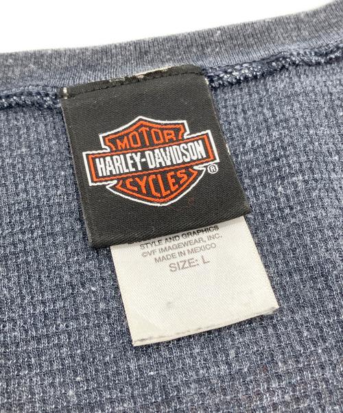 HARLEY-DAVIDSON（ハーレーダビッドソン）HARLEY-DAVIDSON (ハーレーダビッドソン) サーマルカットソー グレー サイズ:Lの古着・服飾アイテム