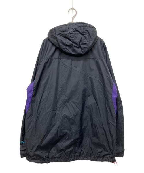 Columbia（コロンビア）Columbia (コロンビア) フーディナイロンジャケット ブラック×パープル サイズ:Mの古着・服飾アイテム