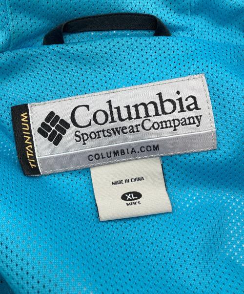 Columbia（コロンビア）Columbia (コロンビア) フーディナイロンジャケット ブラック×パープル サイズ:Mの古着・服飾アイテム