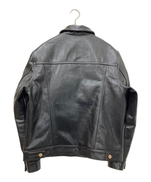 STARKE HAUT（スタークハウツ）STARKE HAUT (スタークハウツ) 2ndタイプホースレザージャケット ブラック サイズ:2XLの古着・服飾アイテム