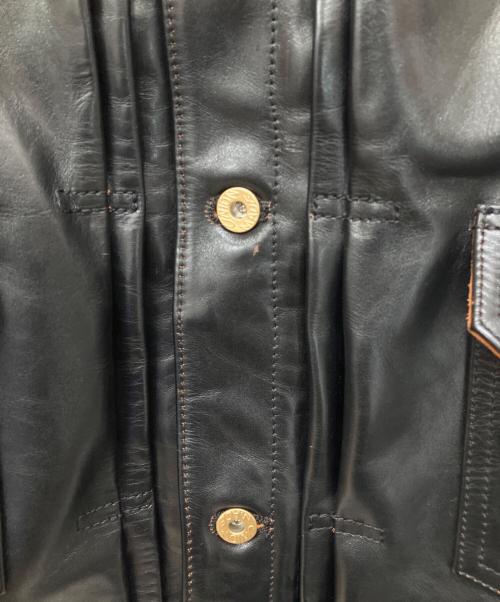 STARKE HAUT（スタークハウツ）STARKE HAUT (スタークハウツ) 2ndタイプホースレザージャケット ブラック サイズ:2XLの古着・服飾アイテム