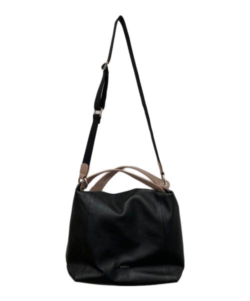 FURLA（フルラ）FURLA (フルラ) エリザベス2wayレザーバッグ ブラックの古着・服飾アイテム