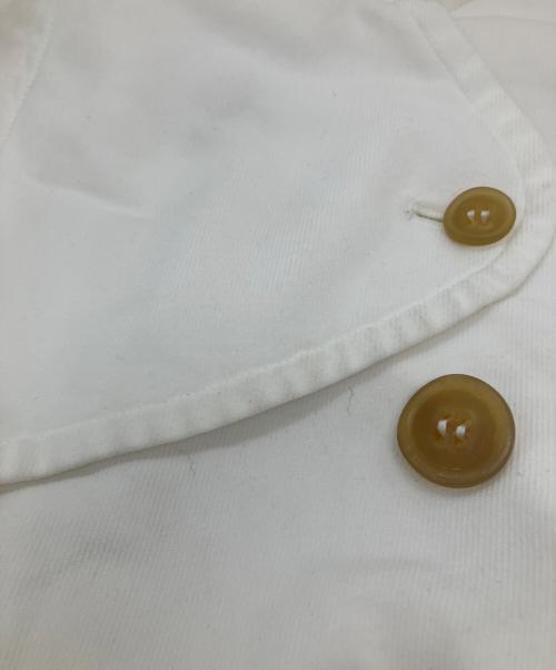 COMME des GARCONS（コムデギャルソン）COMME des GARCONS (コムデギャルソン) 04SS ポリ縮 カットオフショートトレンチジャケット ホワイト サイズ:不明の古着・服飾アイテム