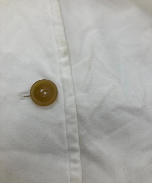 COMME des GARCONS（コムデギャルソン）COMME des GARCONS (コムデギャルソン) 04SS ポリ縮 カットオフショートトレンチジャケット ホワイト サイズ:不明の古着・服飾アイテム