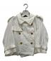 COMME des GARCONS（コムデギャルソン）の古着「04SS ポリ縮 カットオフショートトレンチジャケット」｜ホワイト