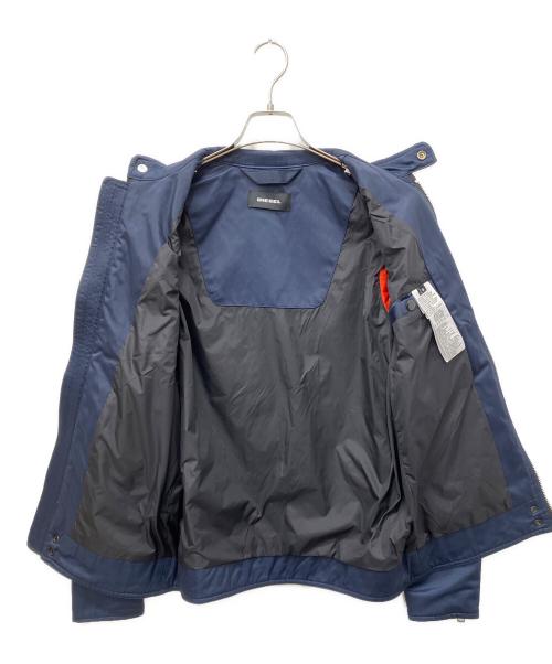 DIESEL（ディーゼル）DIESEL (ディーゼル) ナイロンライダースジャケット ネイビー サイズ:Mの古着・服飾アイテム