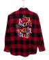 anti social social CLUB (アンチソーシャルソーシャルクラブ) バックプリントネルシャツ レッド サイズ:L：5000円