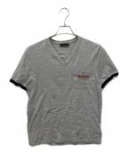PRADA SPORTSプラダスポーツ）の古着「VネックTシャツ」｜グレー