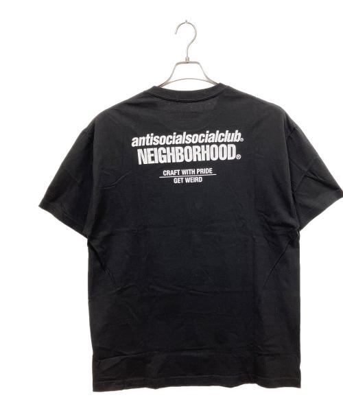 NEIGHBORHOOD（ネイバーフッド）NEIGHBORHOOD (ネイバーフッド) anti social social CLUB (アンチソーシャルソーシャルクラブ) コラボ両面プリントTシャツ ブラック サイズ:XLの古着・服飾アイテム